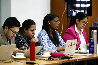 La fiscal general del Estado, Diana Salazar, en una audiencia.