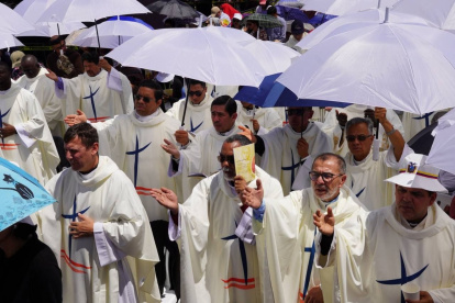 En el parque Bicentenario se realizó la misa de clausura del Congreso Eucarístico.