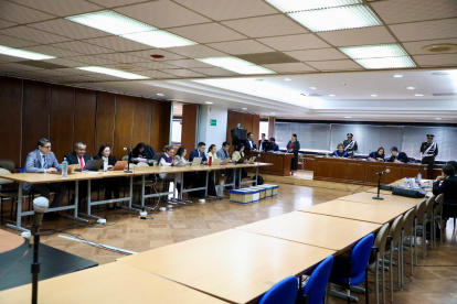 Durante la audiencia de apelación, el fiscal subrogante Wilson Toainga solicitó que se revoque el sobreseimiento en contra de los procesados.