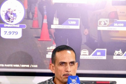 El comandante general de la Policía Nacional, Víctor Hugo Zárate.