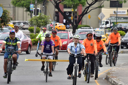 Esta semana hubo una cicleada en el norte de la ciudad por la Semana de la Movilidad.