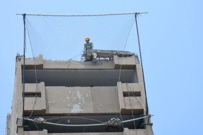 Estructura. La demolición del edificio Fantasía continúa.