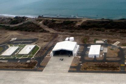 Vista aérea de la antigua Base militar de operaciones de Estados Unidos en Manta.