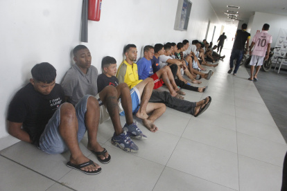 Detenidos en Nueva Prosperina este 19 de septiembre.