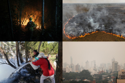 Situación. Así se suscitan las incidencias del fuego en zonas forestales en cuatro países de la región.