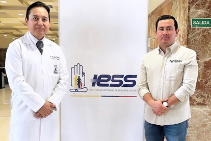 Ferdinan Álvarez con Franklin Encalada.