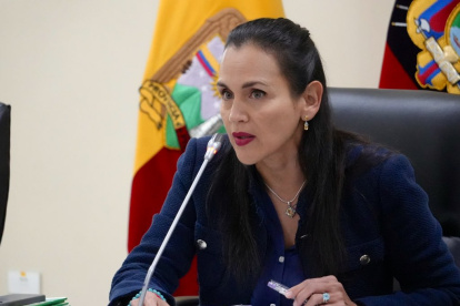 La ministra de Ambiente, Inés Manzano, presidente el COE Nacional.