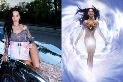 Katy Perry junto a su nuevo álbum 142