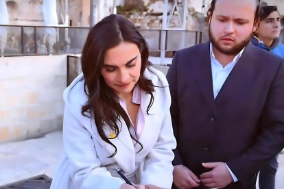 Captura de un video de Verónica Abad en Israel.