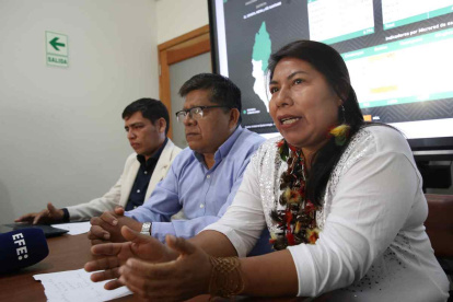 La vicepresidenta del Gobierno Territorial Autónomo Awajún, Matut Impi Waisam.