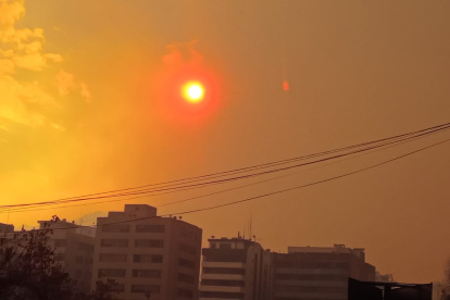 El cielo quiteño tomó un color anaranjadizo la tarde de este martes 24 de septiembre del 2024.