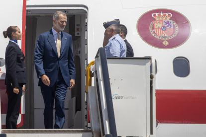 Santo Domingo. El rey Felipe VI a su llegada a la investidura del presidente de la República Dominicana.