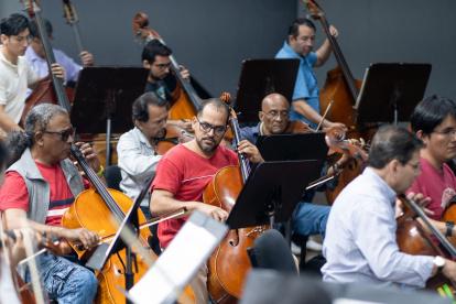 Ensayos de la Orquesta Sinfónica de Guayaquil.