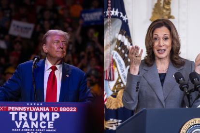 Candidatos. Donald Trump y Kamala Harris, están enfrascados en ganar votos de cara al 5 de noviembre.
