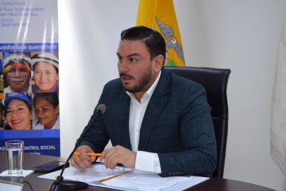 Andrés Fantoni asumió la Presidencia del CPCCS en abril de 2024, luego de que la mayoría del Pleno removiera a Nicole Bonifaz.