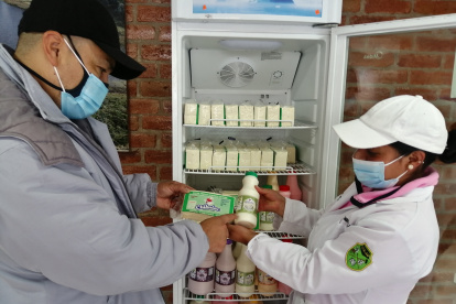Negocio. Productores de queso y yogur en Tungurahua.