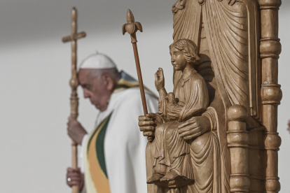 El Papa Francisco durante su visita a Bélgica