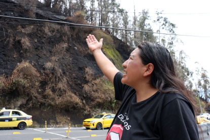 Bolaños. Para los vecinos en este sector los árboles quemados y rocas ponen en riesgo al sector y a conductores de la av. Interoceánica