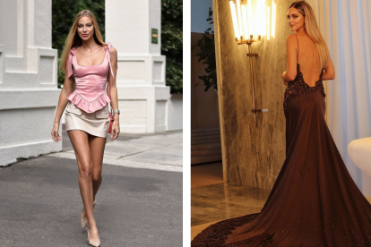 Taylor Mega (izquierda) hace revelaciones de una supuesta relación con el exesposo de Chiara Ferragni (derecha)