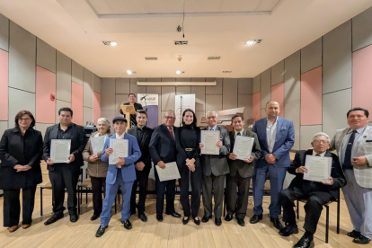 Acto. Varios músicos recibieron reconocimiento a su trayectoria.