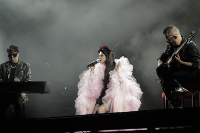 Edgar, Denisse y Ricardo durante su presentación.