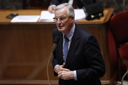 El primer ministro francés, el conservador Michel Barnier, el pasado día 2 ante la Asamblea.