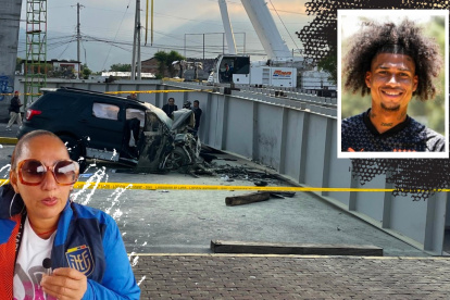 La madre de Marco Angulo permanece en los alrededores del hospital.