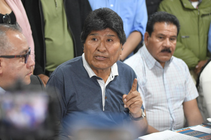 El expresidente Evo Morales (2006-2019) habla en una rueda de prensa el pasado viernes, en Cochabamba (Bolivia).