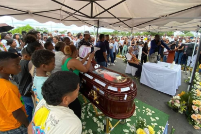 Funeral del futbolista Roberto Cabezas.
