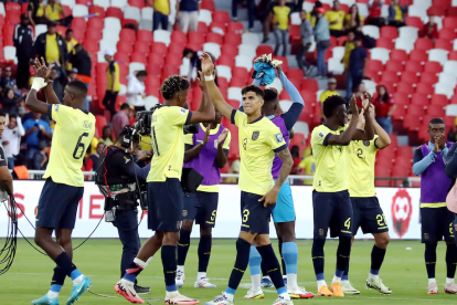 Ecuador al final del partido ante Perú por eliminatorias sudamericanas