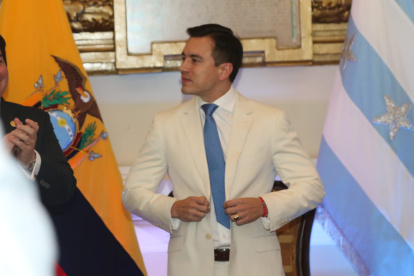 Daniel Noboa en su discurso por los 204 años de Independencia de Guayaquil.