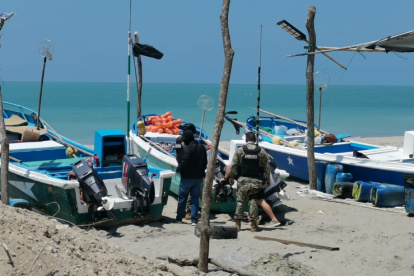 Caso. Embarcaciones revisadas por las fuerzas del orden en Manabí.
