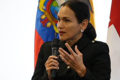 La ministra de Energía (e), Inés Manzano, mencionó una consigna del Gobierno de Noboa al referirse al tema energético.