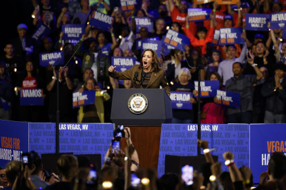 Las Vegas. La vicepresidenta y candidata Kamala Harris en una de sus actividades proselitista de cara a las elecciones de 5 de noviembre.