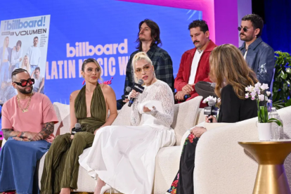 Cantantes venezolanos durante uno de los foros realizados en la Semana de la Música Latina de Billboard, en Miami Beach.