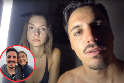 Mateo y Lisanna en su reciente video "CON URGENCIA NOS FUIMOS DE ECUADOR".