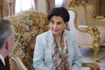 La canciller presentó su denuncia contra la vicepresidenta ante el Tribunal Contencioso Electoral.