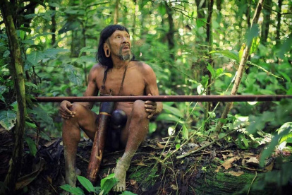 Orellana. El guerrero wao Minihua Huahi murió en su comunidad de bameno. Le gustaba ser libre y ahora está rencarnado en un jaguar, según las creencias.