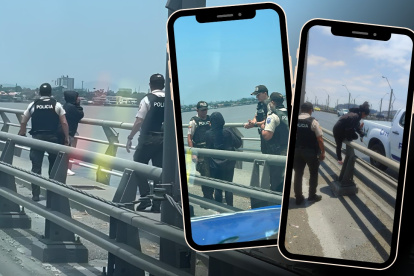 Una mujer fue rescatada por agentes policiales tras intentar lanzarse al río desde el Puente de la Unidad Nacional.