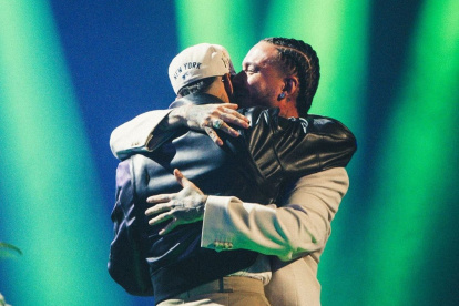 J Balvin y Maluma en los Latin Billboard 2024.