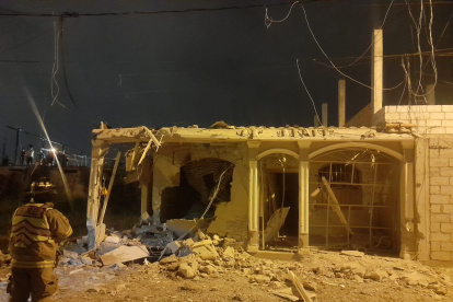 Una de las viviendas afectadas por las explosiones en Machala.