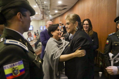 Mónica Palencia en la Asamblea Nacional para su juicio político.