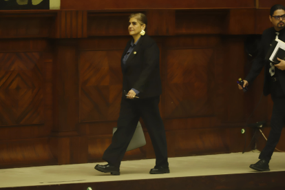 Mónica Palencia en el pleno de la Asamblea Nacional.