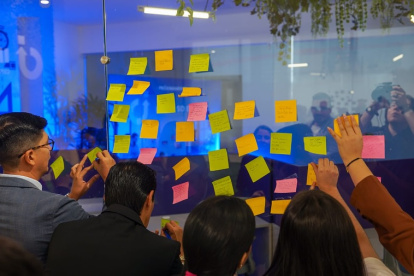 Proyección. Estudiantes inauguraron el espacio con ideas de negocio.