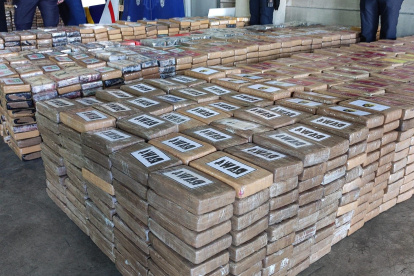 Droga incautada en puerto español de Algeciras.