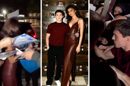 Tenso momento entre Tom Holland y los fans que rodeaban a Zendaya.