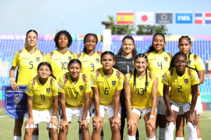 Ecuador sub 17 que juega ante España.