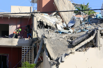 Edificio bombardeado en Sidón.