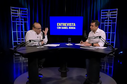 Daniel Noboa en entrevista con TC Televisión.