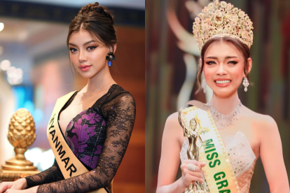 Miss Grand Myanmar, Thae Su Nyein, fue vista llorando descalza en su hotel tras quedar en el tercer lugar del certámen.